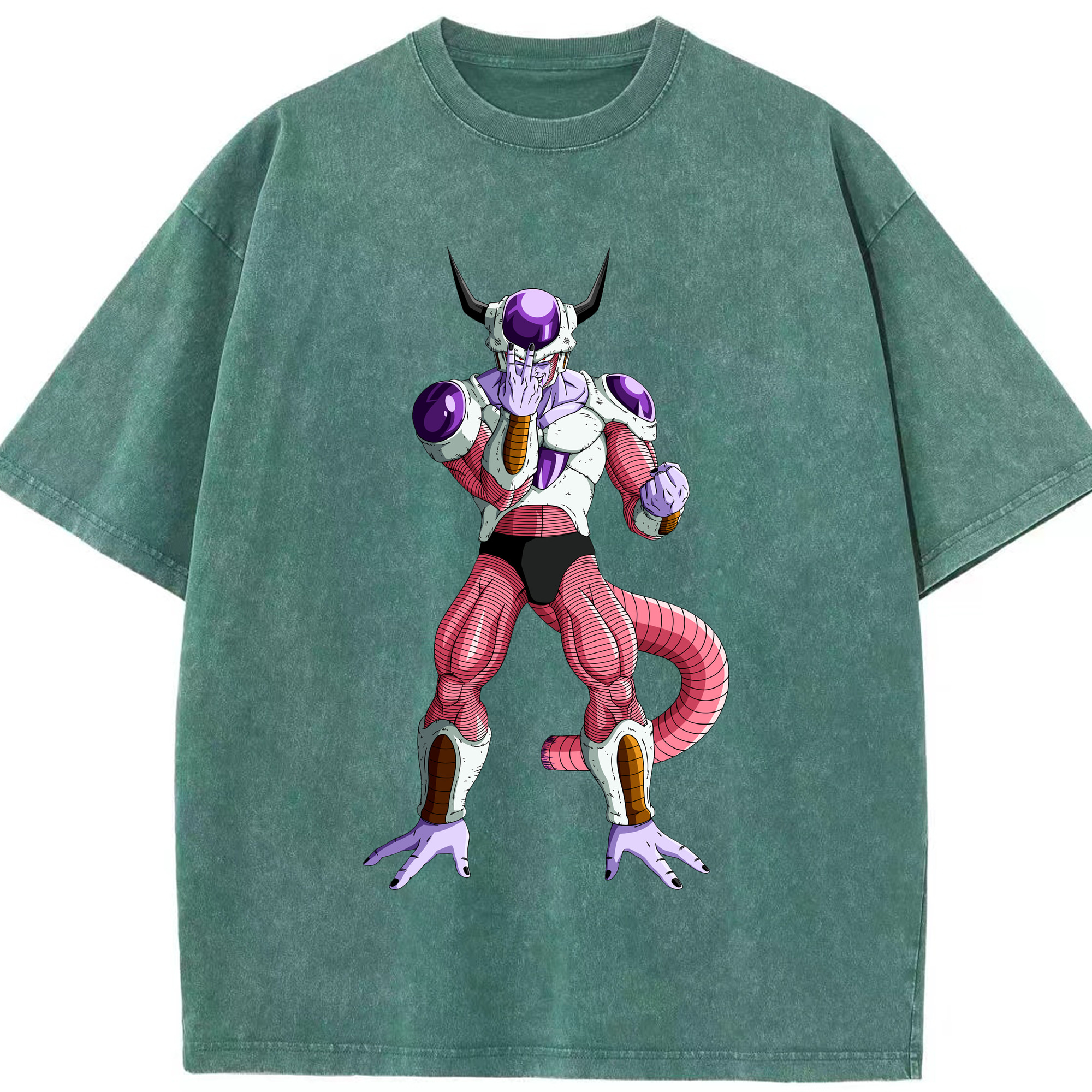 （画像用） ドラゴンボール フリーザ DRAGON BALL Frieza 綿100% ヴィンテージ風 半袖Tシャツ（フロントプリント）